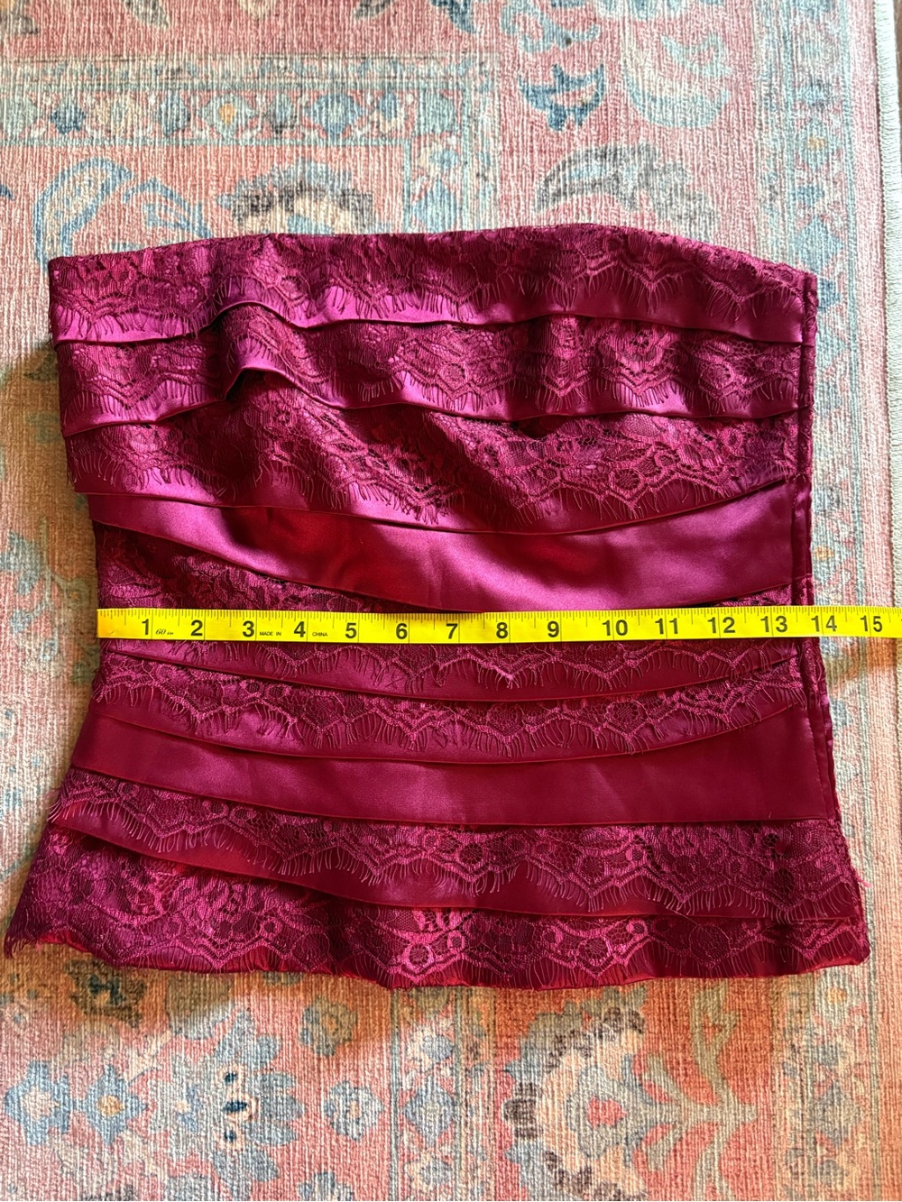 Silk and Lace Corset top with boning - Picture 5 of 13
